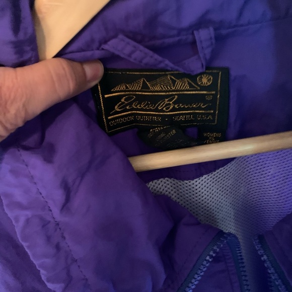 Eddie Bauer vintage windbreaker jacket purple XL - Picture 4 of 8